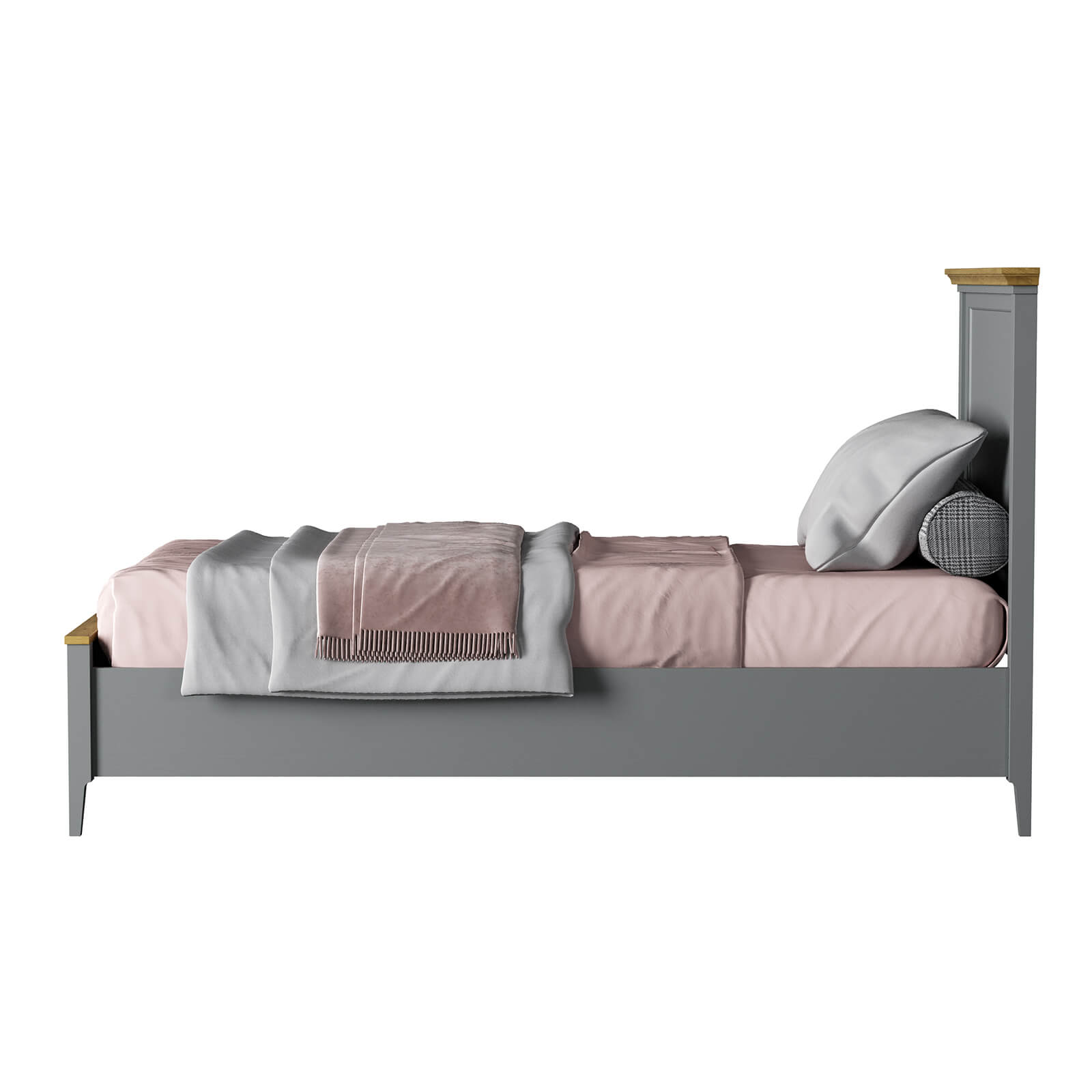 Кровать "Квадро-С" 90 (серый 7042-антик 24)