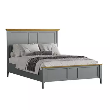 Кровать "Квадро-С" 140 (серый 7042-антик 24)