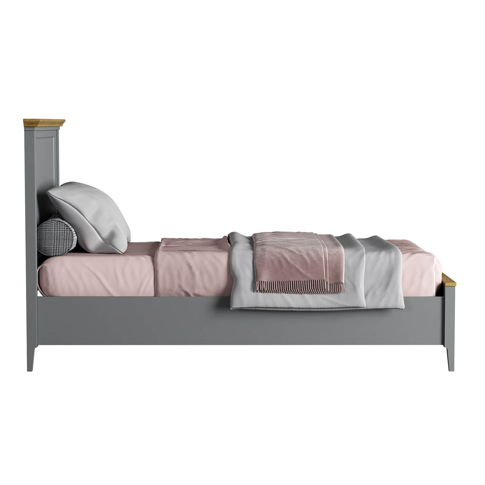 Кровать "Квадро-С" 90 (серый 7042-антик 24)