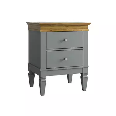 Тумба прикроватная "Ольса-С" 02 (серый 7042-антик 24)