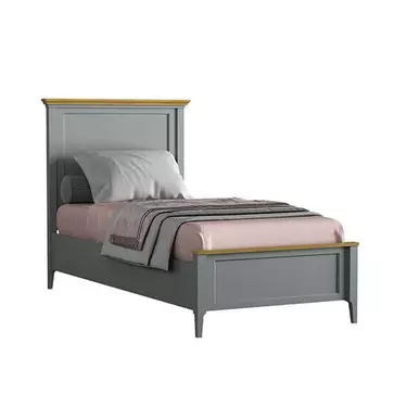 Кровать "Квадро-С" 90 (серый 7042-антик 24)