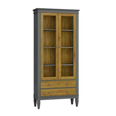 Шкаф для посуды "Ольса-С" 202 (серый 7042-антик 24)