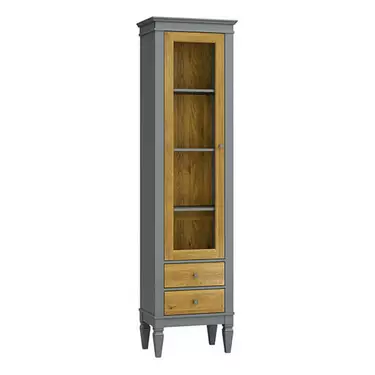 Шкаф для посуды "Ольса-С" 102Л (серый 7042-антик 24)