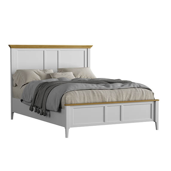 Кровать "Квадро-С" 140 (белый лак-антик 24)