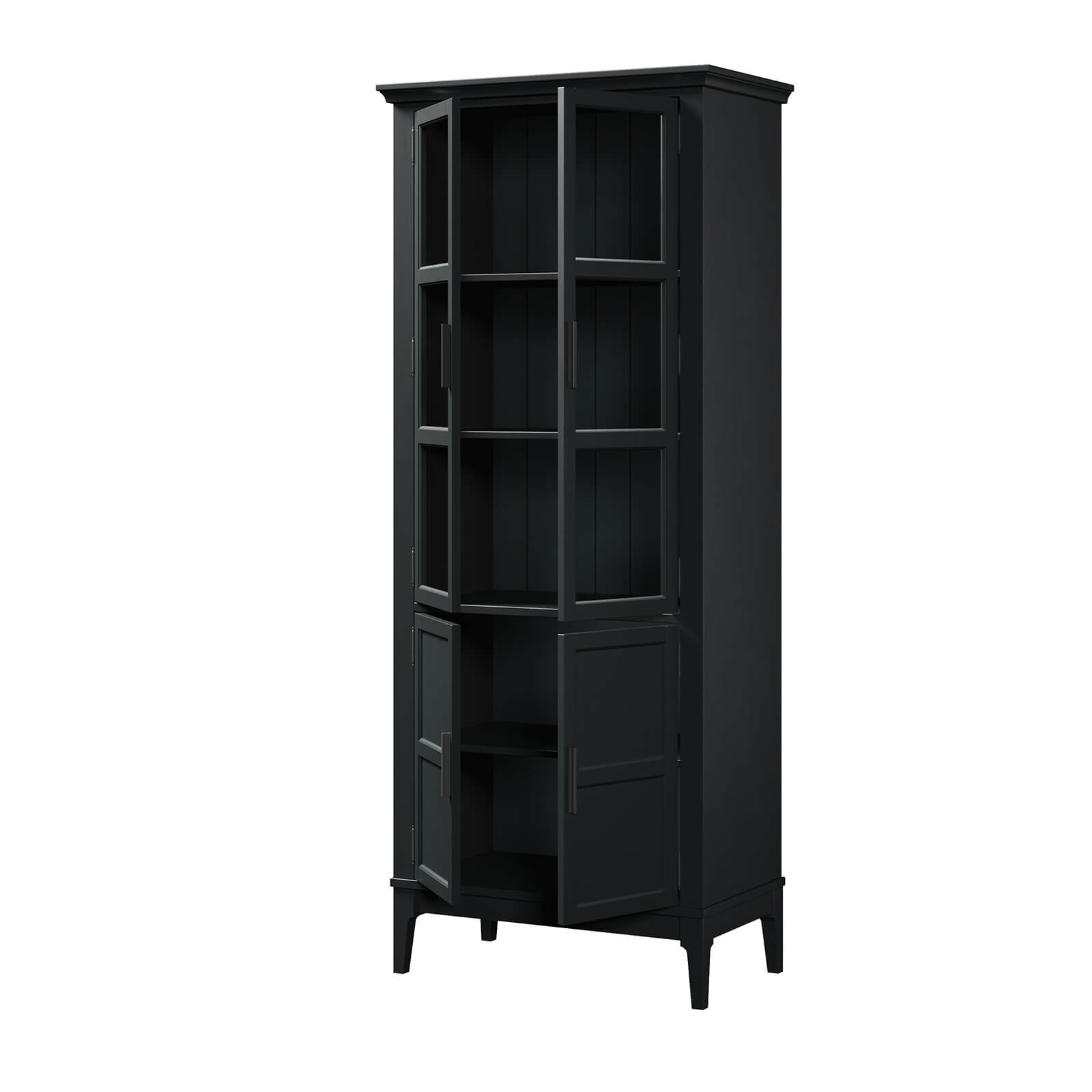 Шкаф для посуды «Квадро-С» 22GT-185 (блэк 9)