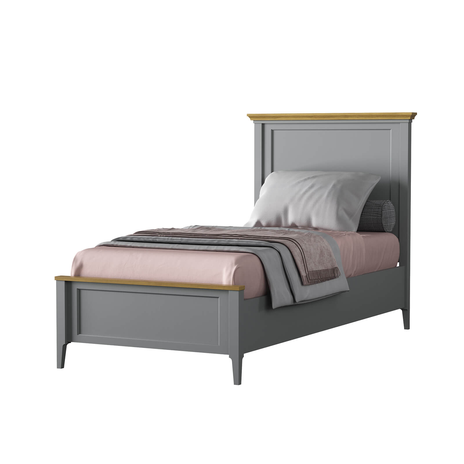 Кровать "Квадро-С" 90 (серый 7042-антик 24)