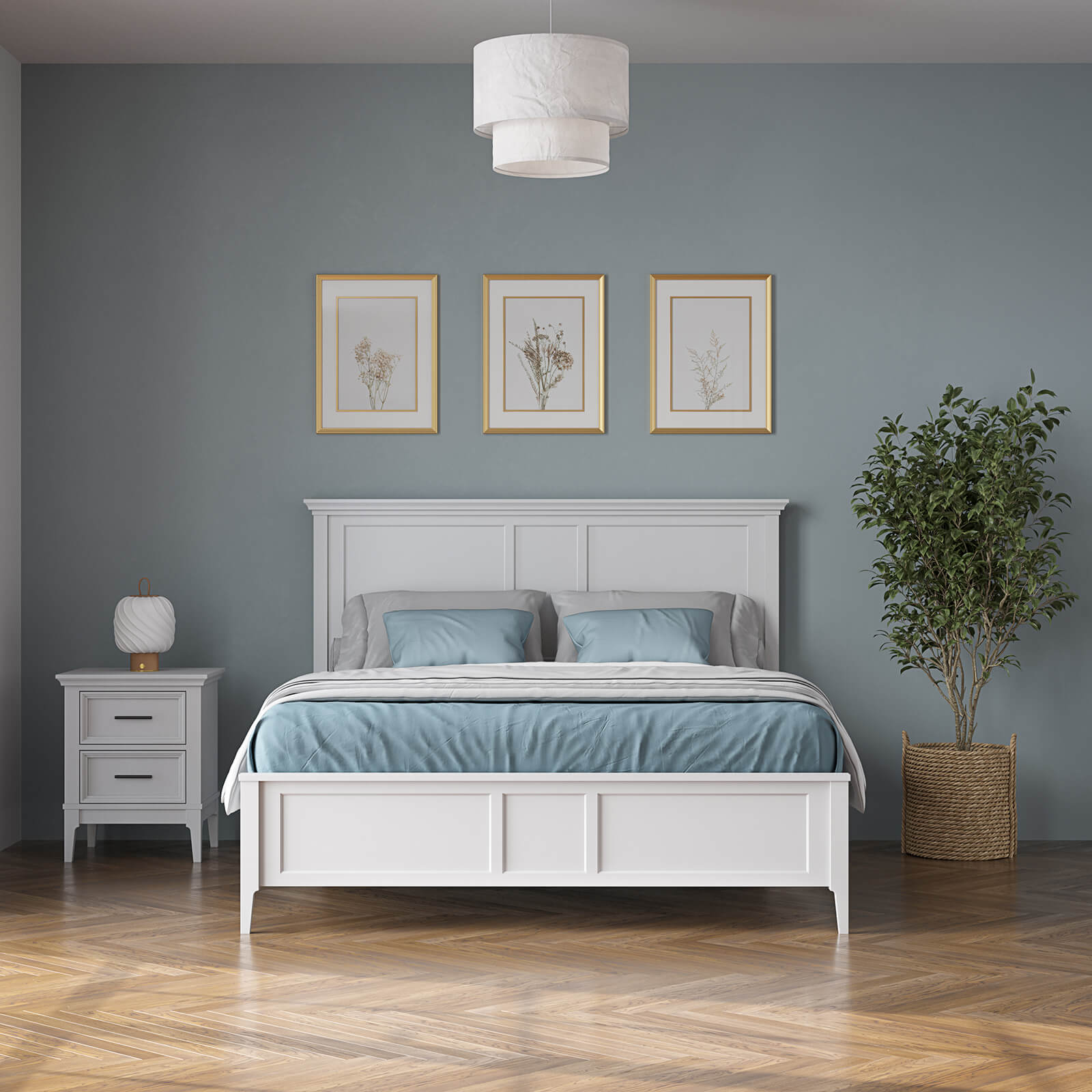 Кровать "Квадро-С" 180 (белый лак)