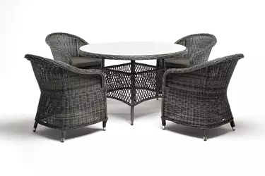 "Эспреззо–118 R" обеденная группа плетеная, цвет графит