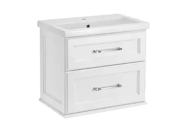 Тумба Венеция 70 Белый Патина Серебро