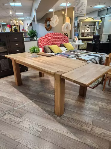 Стол обеденный из дерева "Аляска" с боковыми приставками( выставочный образец)