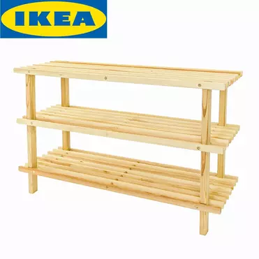   Полка для обуви из дерева Bundis в 3 этажа, 79х27х49 013.03.35  