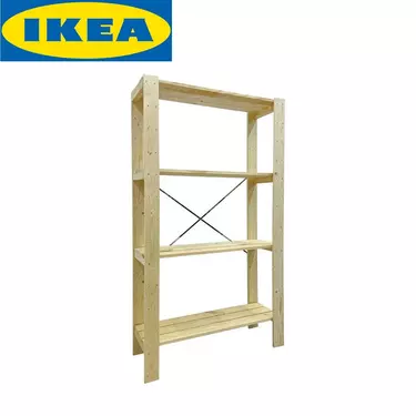   Стеллаж массив сосны Хей в сборе 78х50х120 (с полками из реек) 037.02.35  