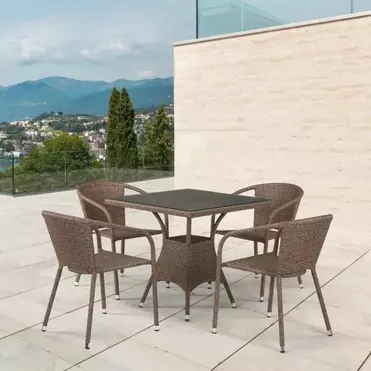 Комплект мебели  Афродита     из иск. ротанга   Light brown (4+1)  