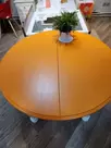   Стол массив сосны Скандия обеденный круглый раздвижной (выставочный образец)  
