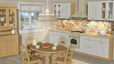 Кухня Весури лак/слоновая кость