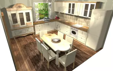 Кухня Весури лак/слоновая кость