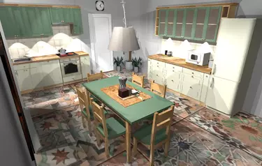 Кухня Весури лак/олива