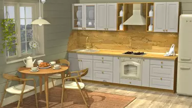 Кухня Весури лак/слоновая кость