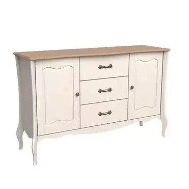 Комод ЛеБо с 2 дверками и 3 ящиками Бежевый воск/Антик