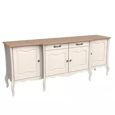 Комод 2 ящика - прилавок ЛеБо Бежевый воск/Антик