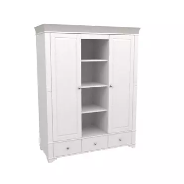 Шкаф Бейли 2-мя глухими дверями и полками белый воск/антрацит