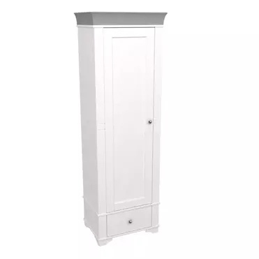 Шкаф 1-дверный Бейли белый воск/антрацит