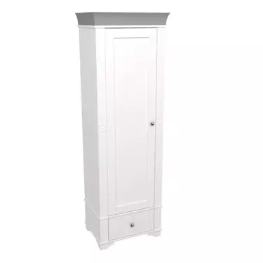 Шкаф 1-дверный Бейли белый воск/антрацит