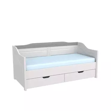 Кровать-диван Бейли с выдвижными ящиками 900Х2000 белый воск/антрацит