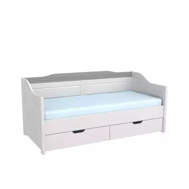 Кровать-диван Бейли с выдвижными ящиками 900Х2000 белый воск/антрацит