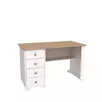 Стол Бейли письменный с 4-я ящиками белый воск/антик