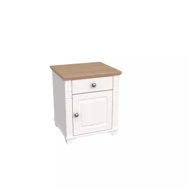 Тумба прикроватная Бейли белый воск/антик