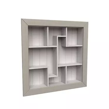 Граверса (стеллаж настенный Бейли) белый воск/антрацит