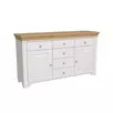 Комод Бейли с 2 дверками и 6 ящиками белый воск/антик
