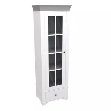 Витрина Бейли белый воск/антрацит