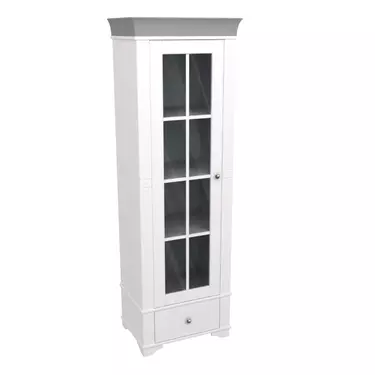 Витрина Бейли белый воск/антрацит