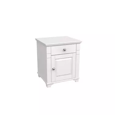 Тумба с 1 ящиком белая Бейли прикроватная белый воск