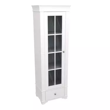 Витрина 1 ящик Бейли белый воск