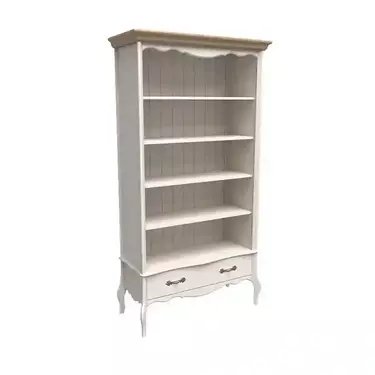 Стеллаж Лебо широкий Бежевый воск/Антик