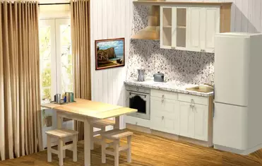 Кухня Весури 1800 лак/слоновая кость