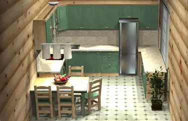 Кухня Весури лак/олива