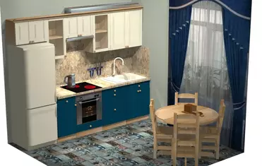 Кухня Весури лак/морин/слоновая кость