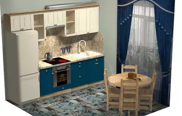 Кухня Весури лак/морин/слоновая кость