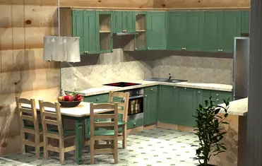 Кухня Весури лак/олива