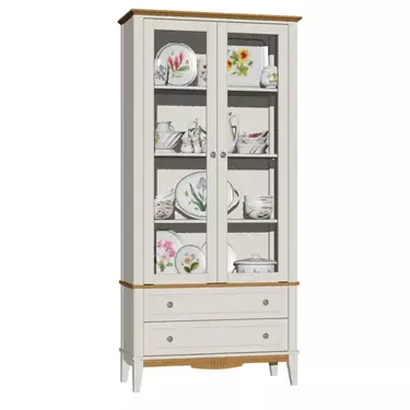   Шкаф для посуды с ящиком Пенни 22 белый воск-антик 24   