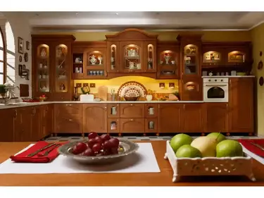 Кухня из натурального дерева Кейт