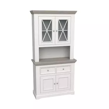 Буфет Форест малый белый воск/серый