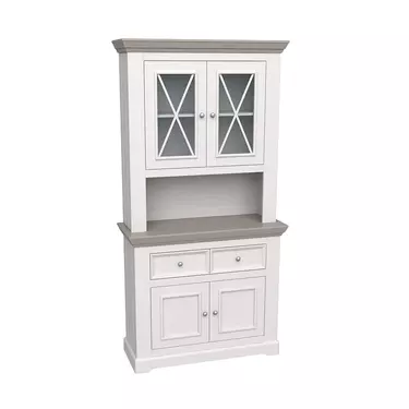 Буфет Форест малый белый воск/серый
