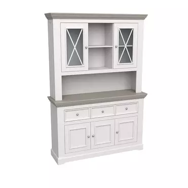 Буфет Форест большой белый воск/серый