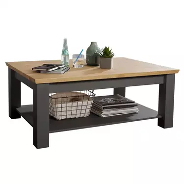 Стол журнальный Форест большой серый 7012/бейц-масло