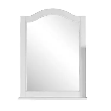 Зеркало Модерн 85 с полочкой Белый Патина Серебро